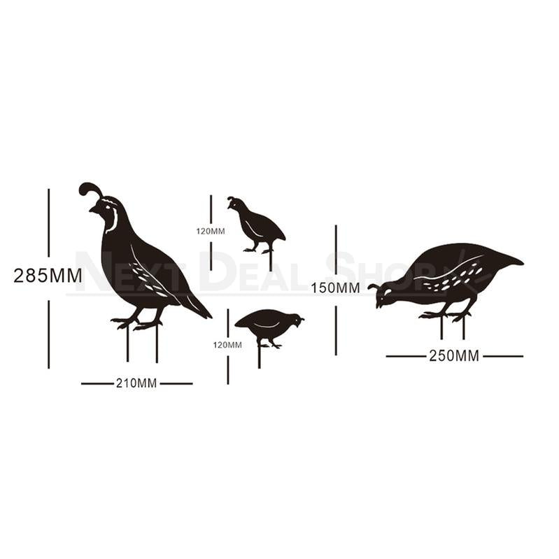 Rynx | 4 pcs - Metal Swallow Family Garden Stake