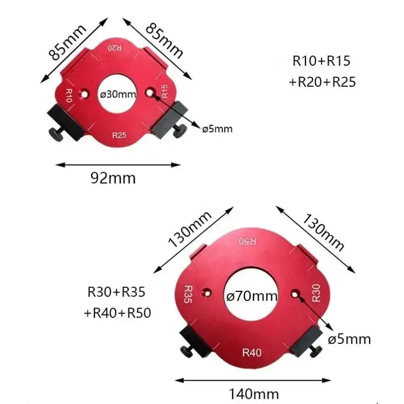 Rynx | 4-in-1 Aluminum Rounding Template – precise corner rounding