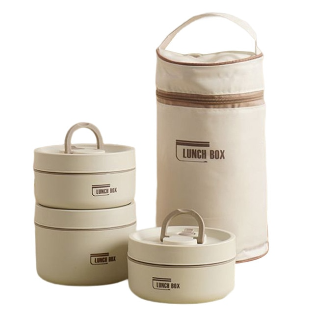 Rynx | IsoPro™ Multi-layer Insulated Lunch Box | Thermo Box for Hot and Cold Dishes | FREE Carry Bag
