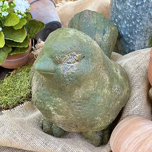 Rynx | Mossy Sparrow Garden Statue