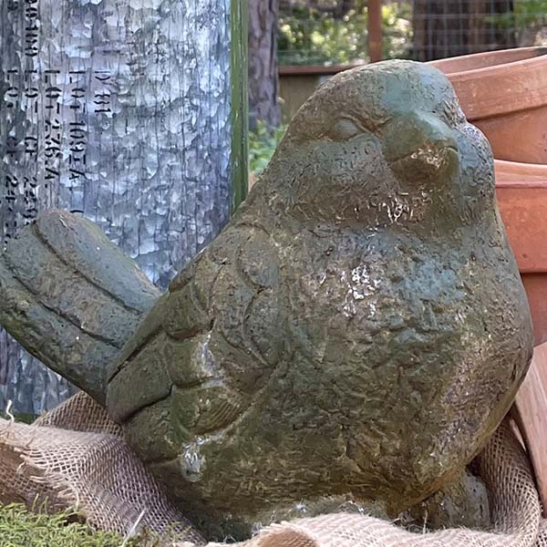 Rynx | Mossy Sparrow Garden Statue