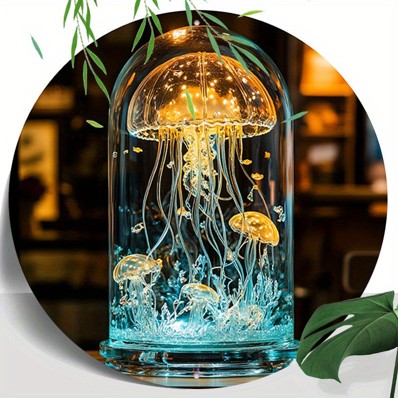 Rynx | CrystalJelly - Artistic Glass Zeppelin Lamp with Circular Design