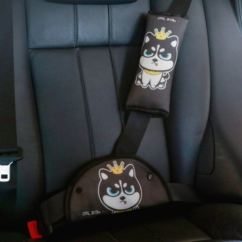 Rynx | Children's Cartoon Safety Seatbelt Cushion and Adjustment Set