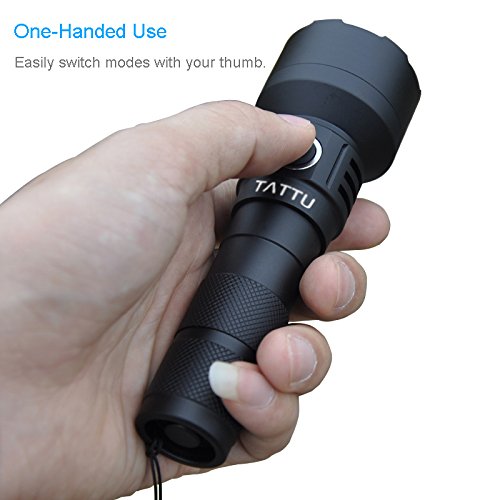 Rynx | Tattu U2 Uv Flashlight 10W Rechargeable Blacklight Torch With Micro Usb Charging Cable, Black