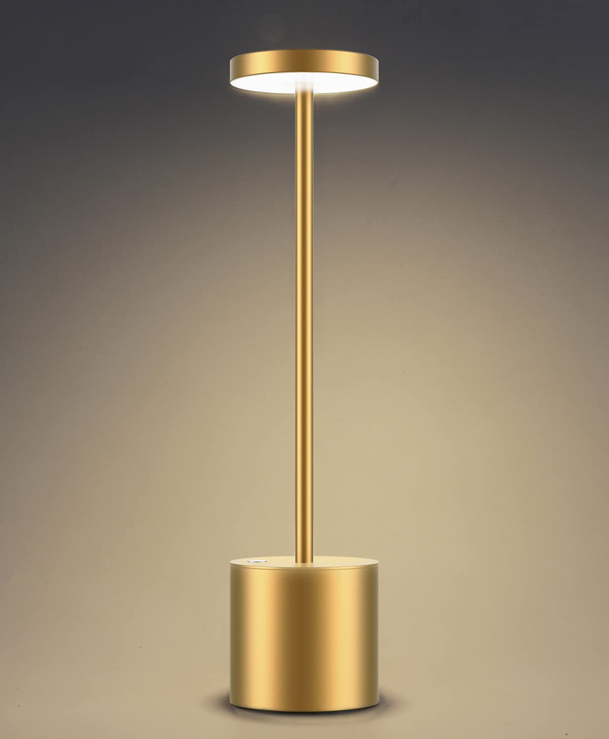 Rynx | Yiben Wireless LED Table Lamp, 6000Mah USB Rechargeable, 3 Brightness Levels, Gold