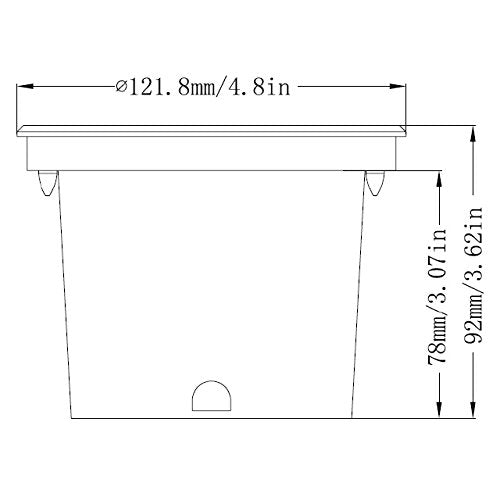 Rynx | Ledwholesalers 12V Low Voltage In-Ground Led Brown Light, 14W, Stainless Steel Trim