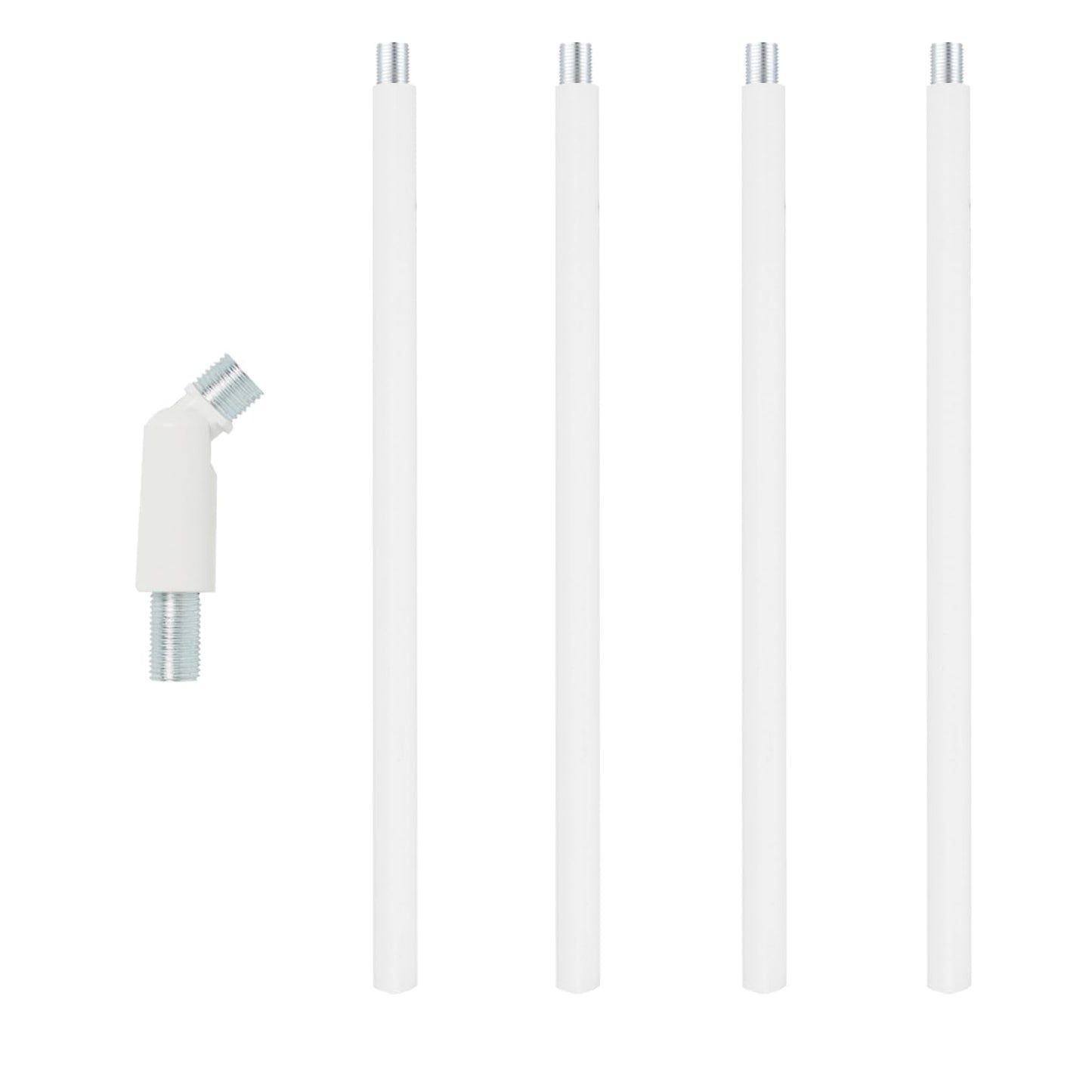 Rynx | Shengqingtop M10 Threaded Extension Rod With Slanted Roof Adapter Set For Pendant Lamp, Kitchen Lighting, White