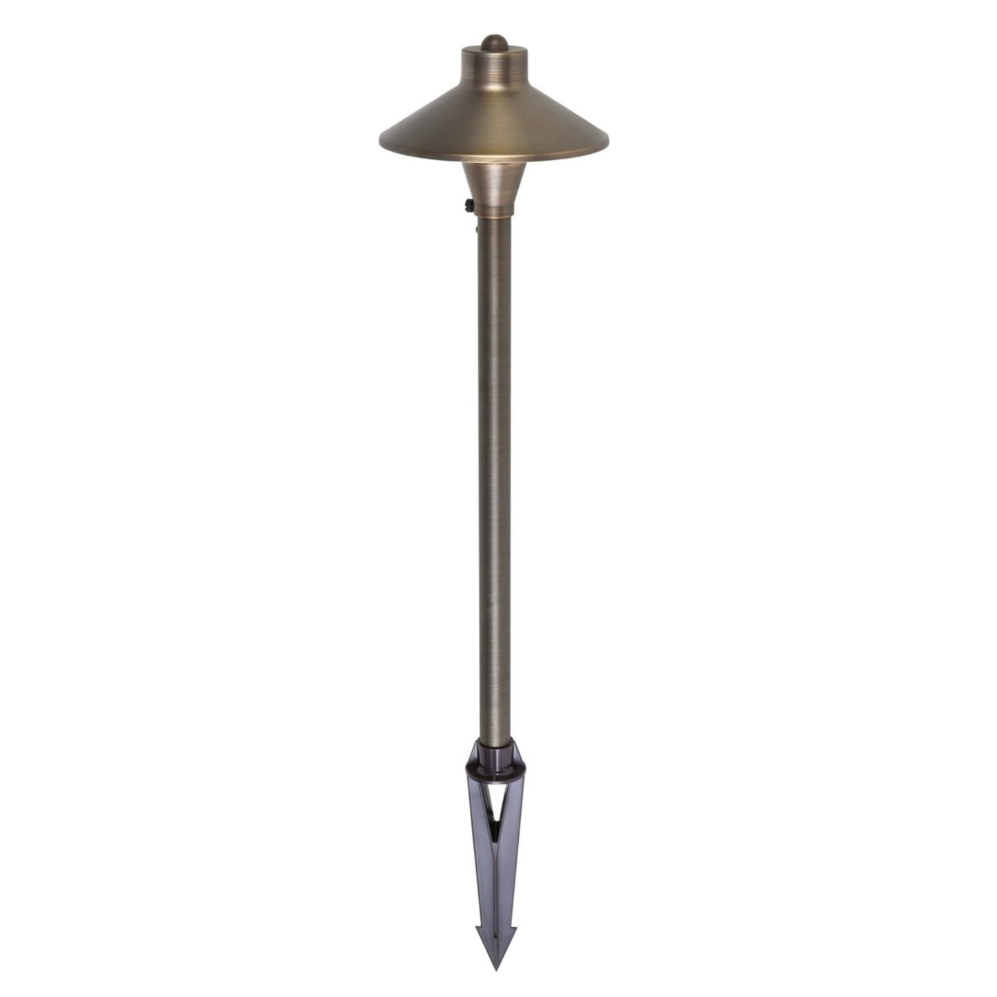 Rynx | Elegant Elitco P801 Antique Brass Landscape Spotlights With Stake, 20W G4 Halogen, 7"