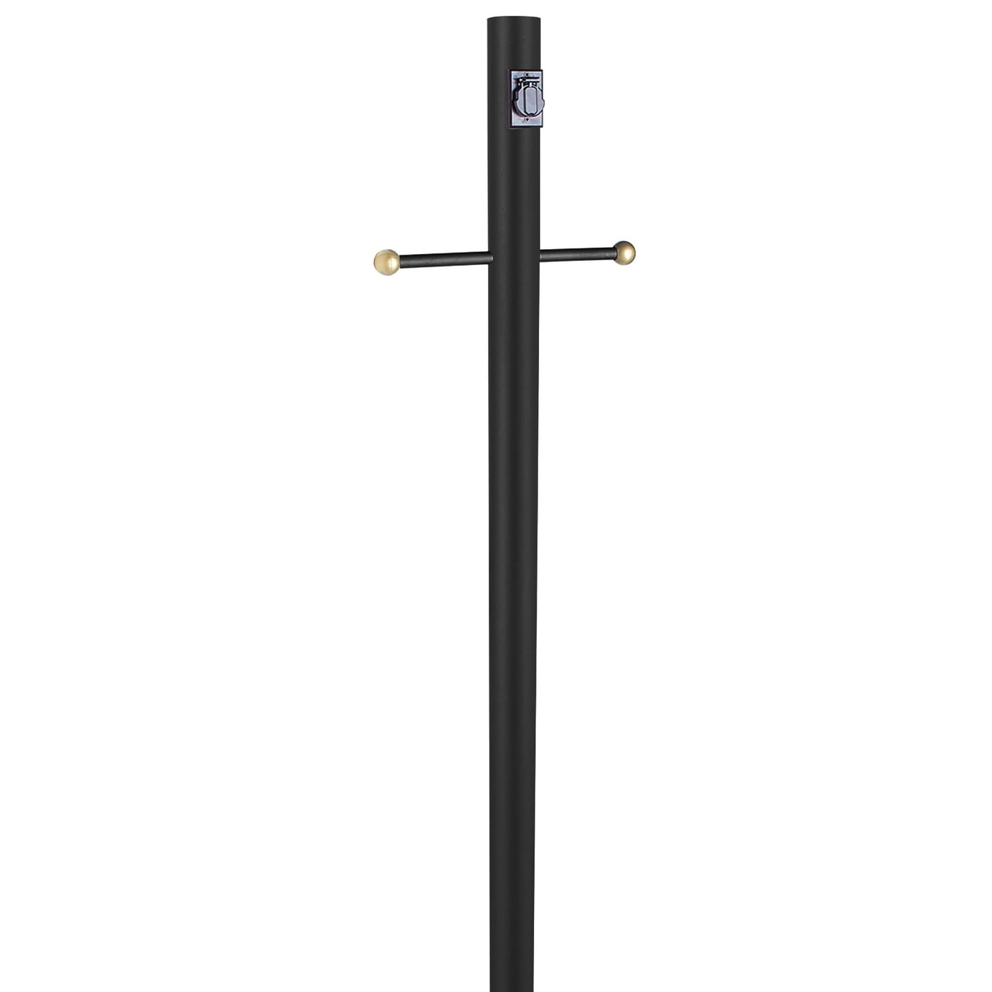 Rynx | Design House 579714 80-inch black outdoor lamp post with socket for driveways and verandas