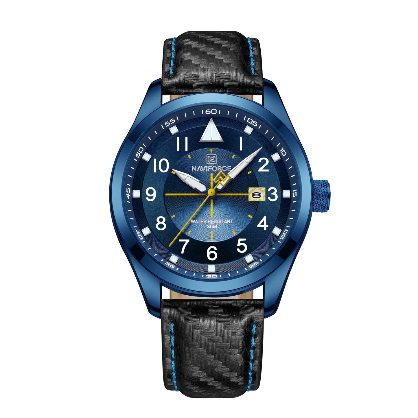 Rynx | Dial Leather Needle Buckle Alloy Weekly Calendar Glass