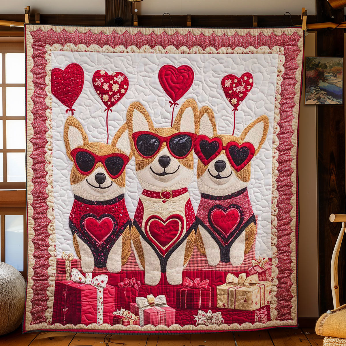 Rynx | Corgi Love Celebration Blanket