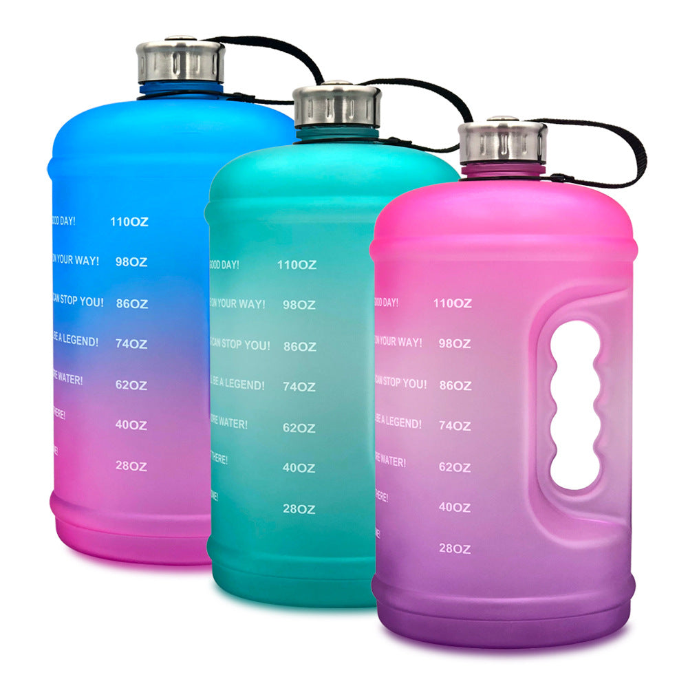 Rynx | Reusable & Motivational Gradient Water Bottle with Time Marker Reminder - 3.78L / 1 Gallon