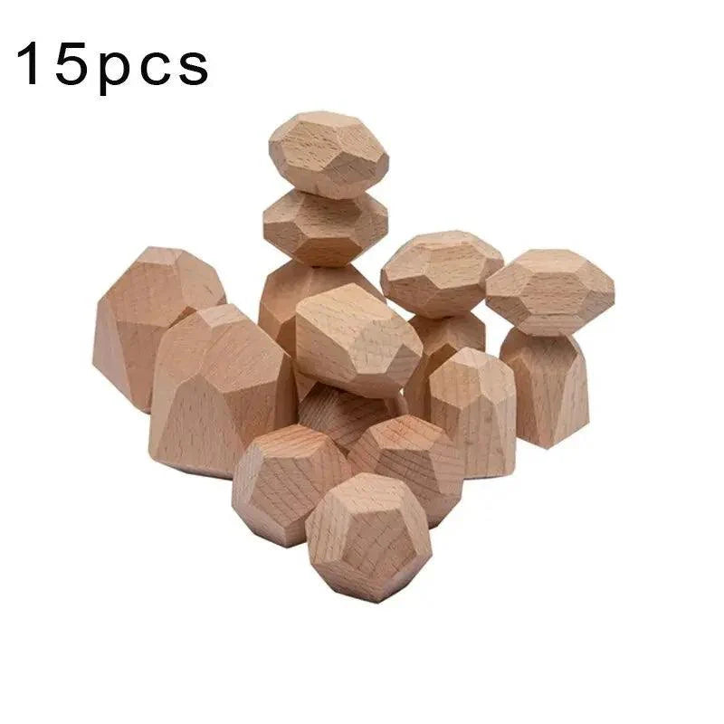 Rynx | Colorful Wooden Building Blocks Set for Creative Learning and Logical Development