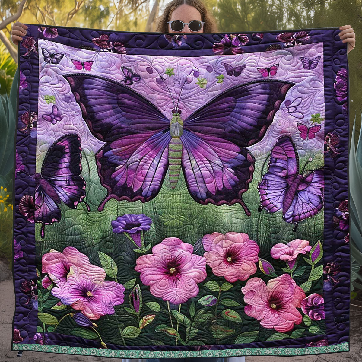 Rynx | Purple Butterflies Comforter