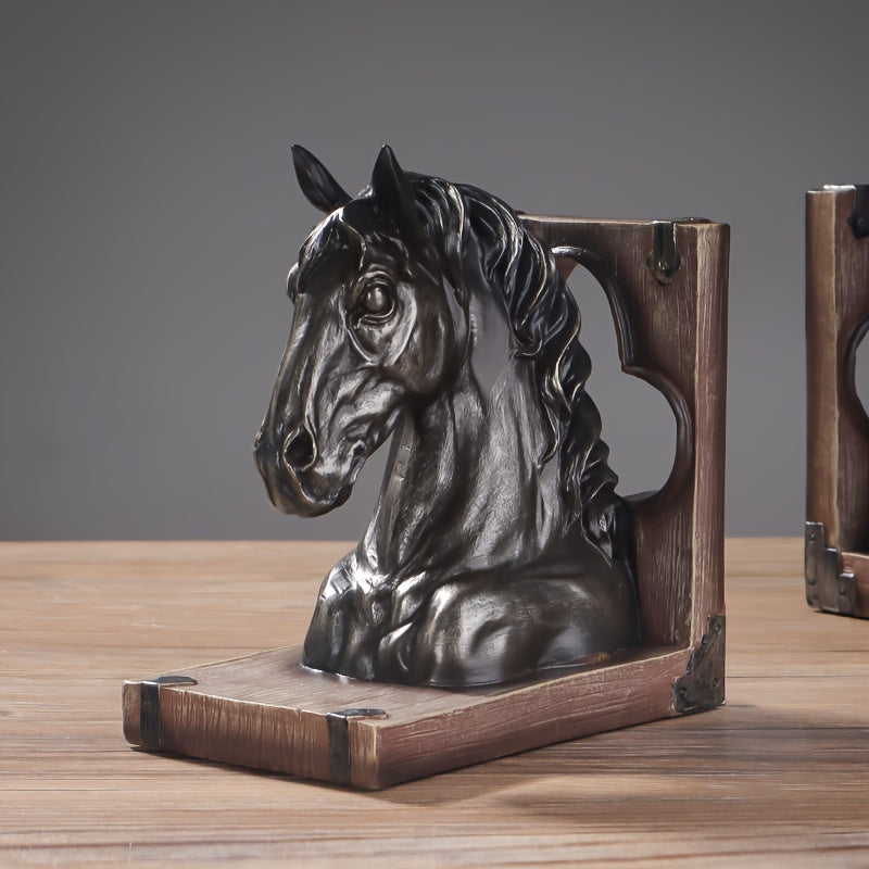 Rynx | HorseHead - Wooden Head Bookends for Modern Decoration
