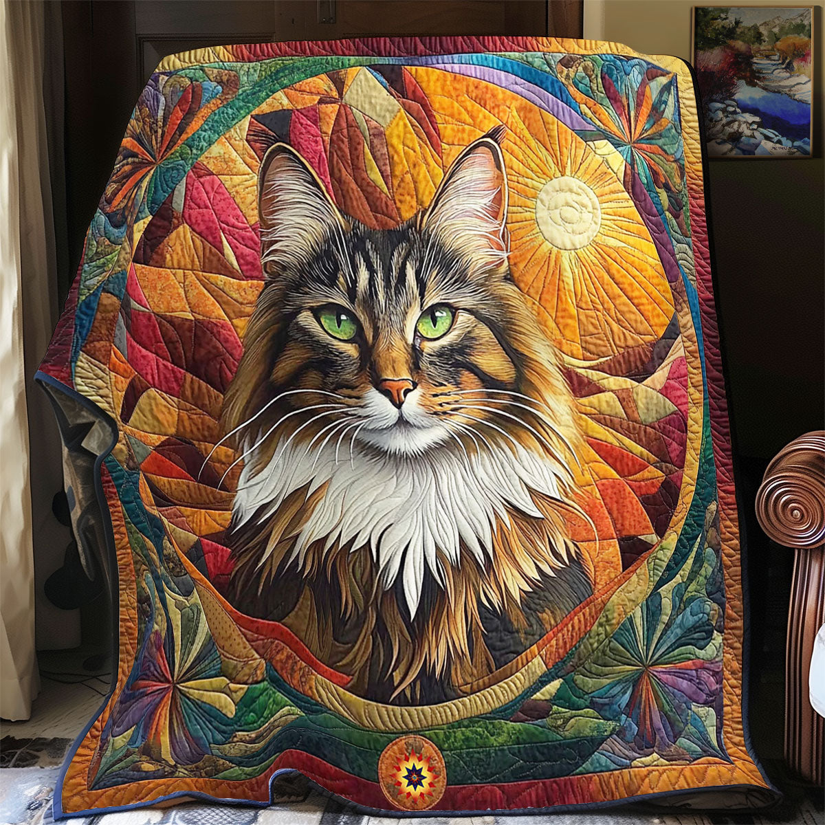 Rynx | Maine Coon Portrait Quilt