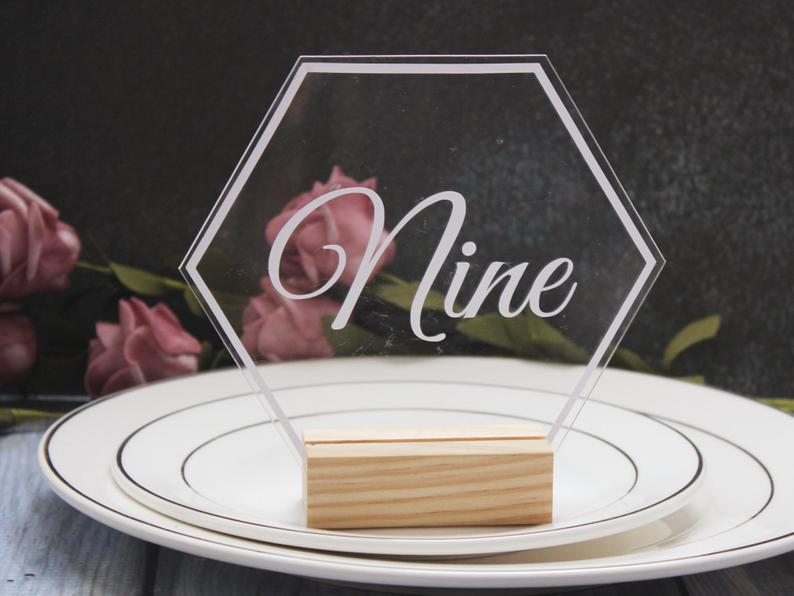 Rynx | Wedding table numbers with holders