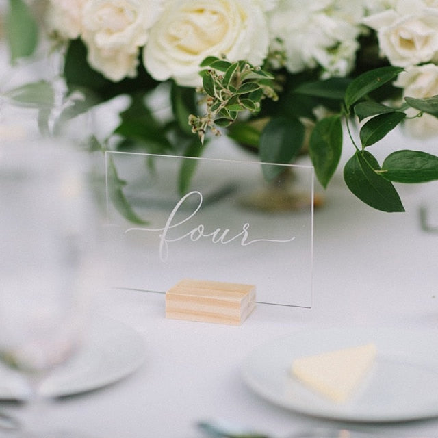 Rynx | Wedding table numbers with holders
