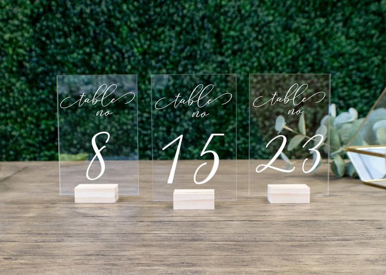 Rynx | Wedding table numbers with holders