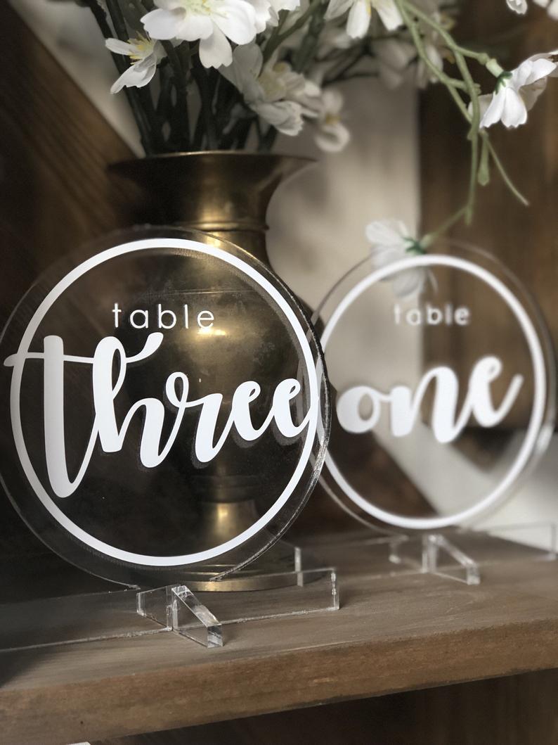 Rynx | Wedding table numbers with holders