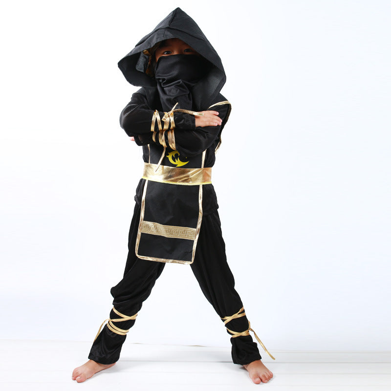 Rynx | Children's black ninja cosplay costume