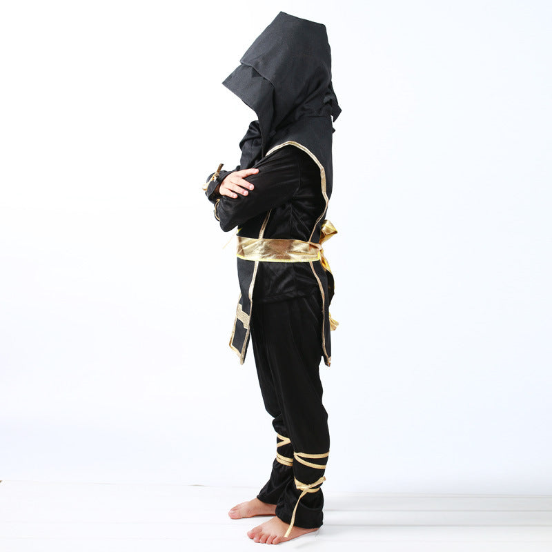 Rynx | Children's black ninja cosplay costume