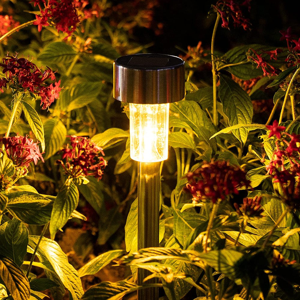 Rynx | Stainless Steel Outdoor Solar Light for Path - Waterproof, LED Landscape Lighting Solar Powered Lights Solar Garden Lights for Walkways Patio Garden