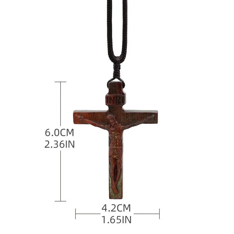 Rynx | Jesus-Cross-Necklace made of Wood