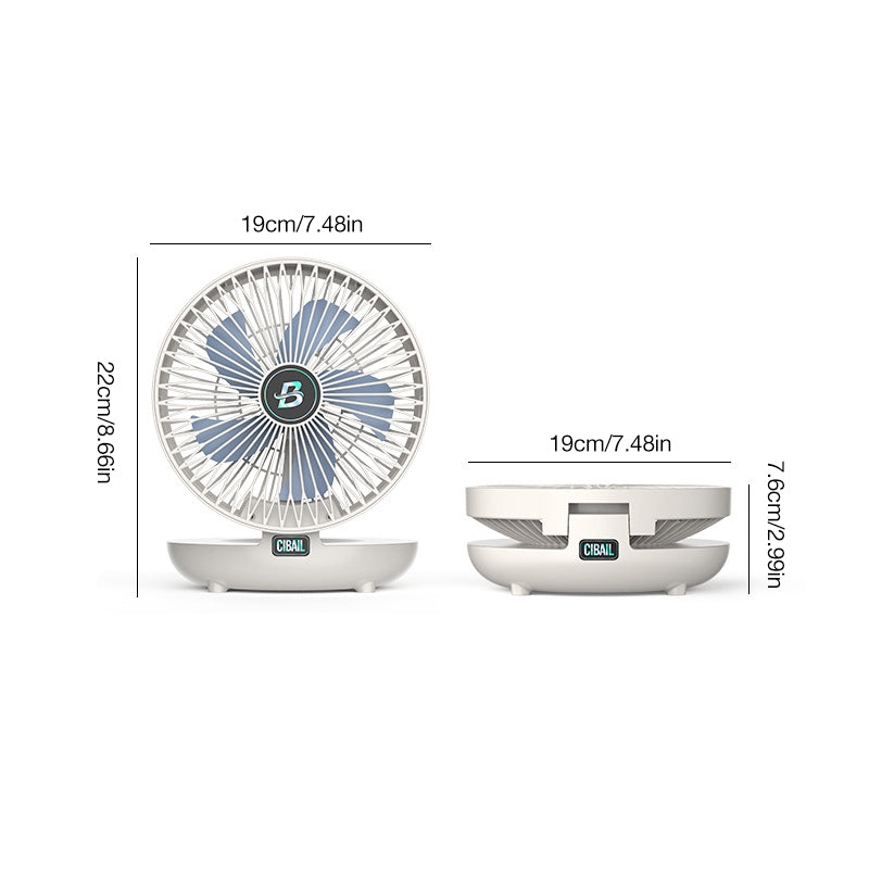 Rynx | Portable Mini Desk Fan, USB Rechargeable Adjustable Wall Fan