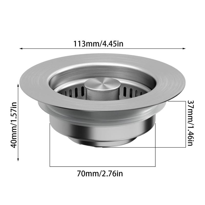 Rynx | Upgrade 3-in-1 Kitchen Sink Drain Strainer