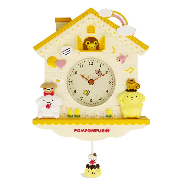 Rynx | Playful Cartoon Wall Clock – Educational and Entertaining Room Decoration Pompompuri 30x26cm