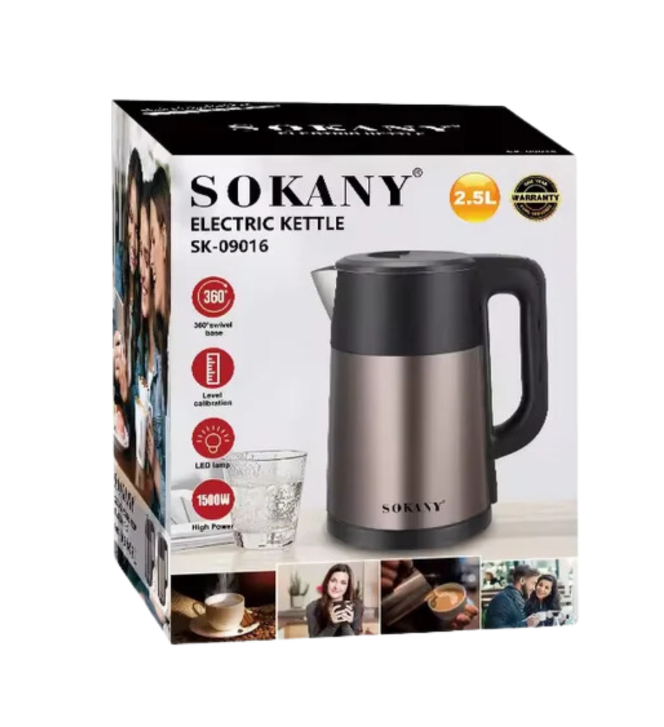 Rynx | Sokany Electric Kettle 2.5L 1500W