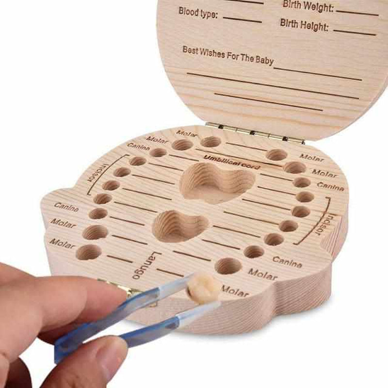 Rynx | Wooden Teeth Memory Box for Precious Memories - ToothTreasure (1+1 FREE)