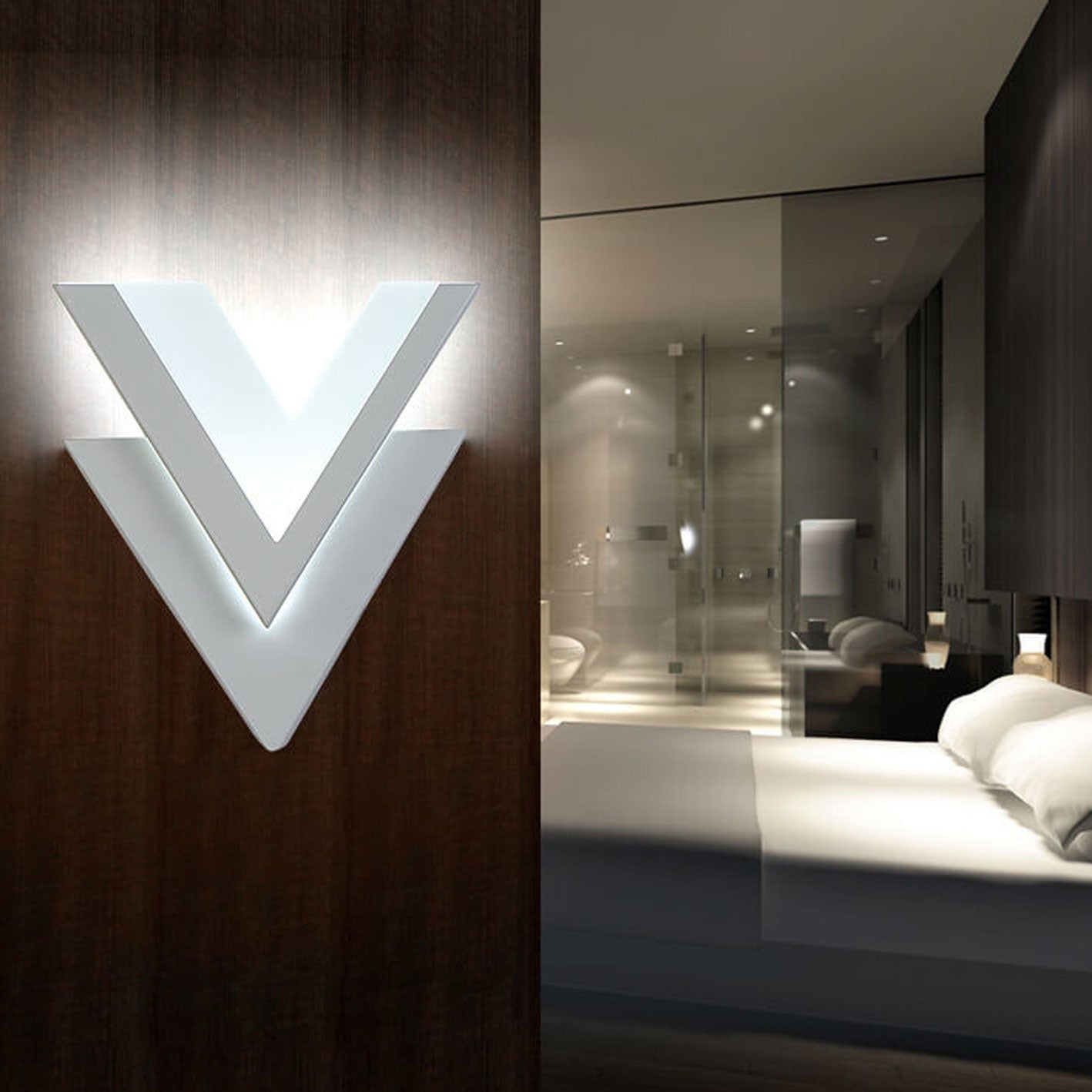 Rynx | Minimalist V-shaped LED wall lamp