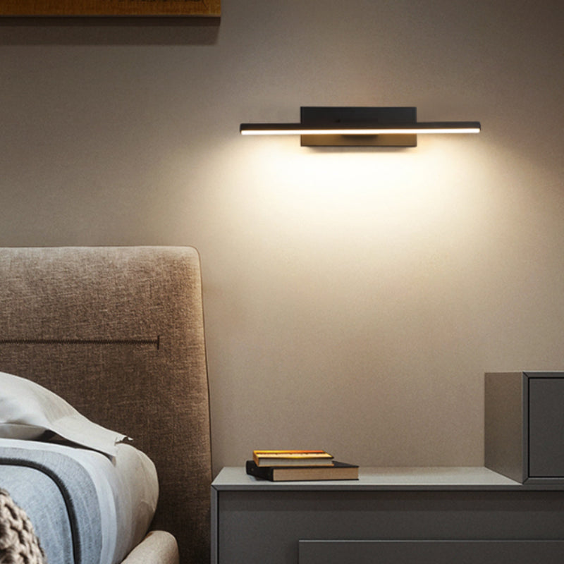 Rynx | Edge Modern Dimmable Wall Lamp Black/White Bedroom Metal Silicone