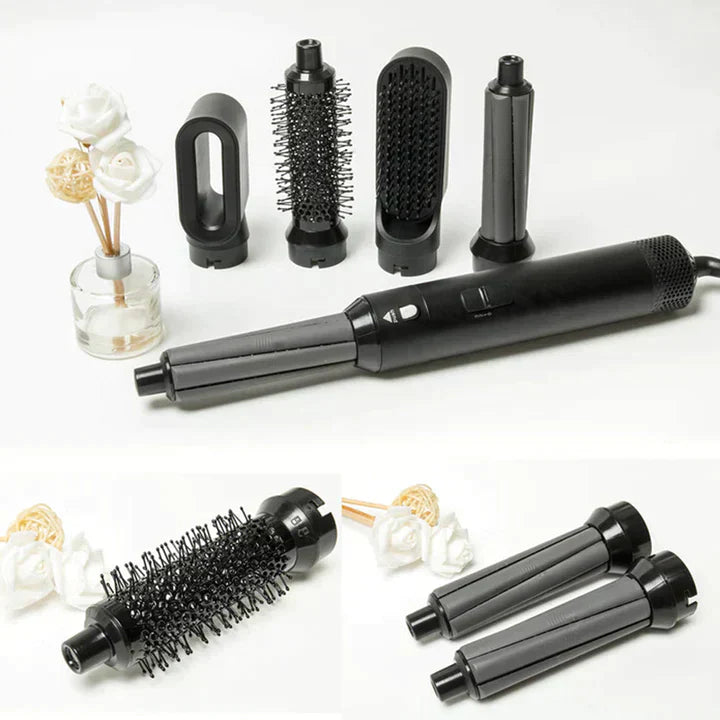 RYNX | Curlpro | 5-In-1 Hair Styling Tool Black is often associated with darkness and elegance.