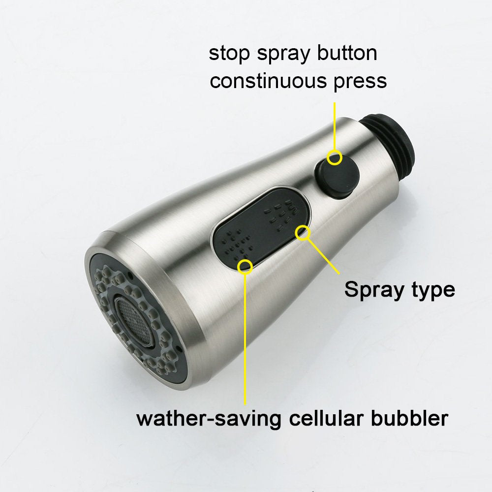 Rynx | 2 Beam Shower Head Matt Shower with Stop Button Replacement Fitting Replacement Hand Shower