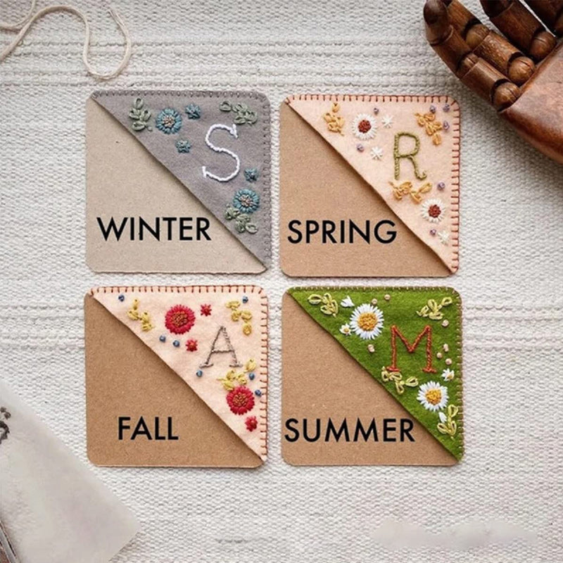 Rynx | Personalized hand-embroidered corner bookmark