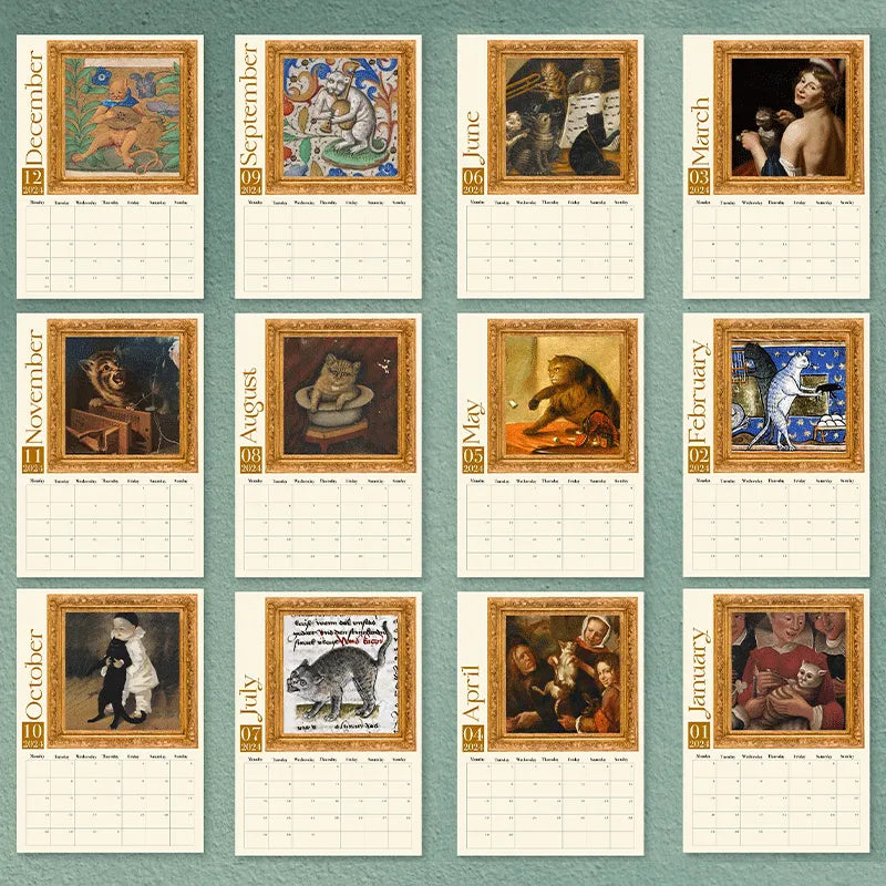Rynx | Strange Medieval Cats Wall Calendar 2024