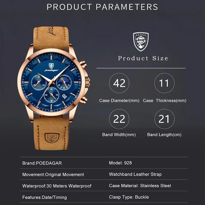 Rynx | Quartz Chronograph Sports Watch: Luxury, Style, Functionality