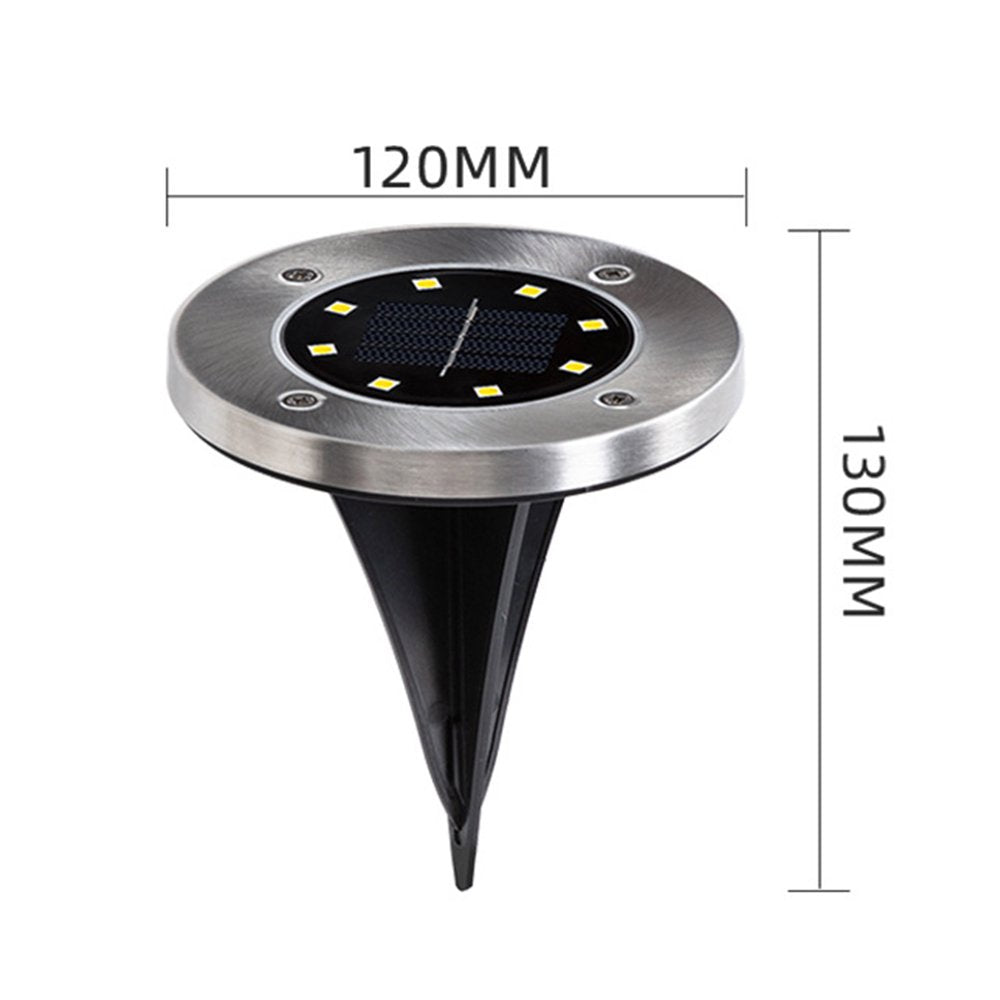 Rynx | 4 Pack Solar Lights 8 LED Solar Lights Outdoor Solar-Powered Garden Lights Waterproof Recessed Lights for Patio Path Garden Lawn Courtyard Driveway Patio Walkway