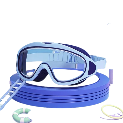 RYNX | Hd Swimming Goggles For Kids With Large Frame, Waterproof And Anti-Fog Blue