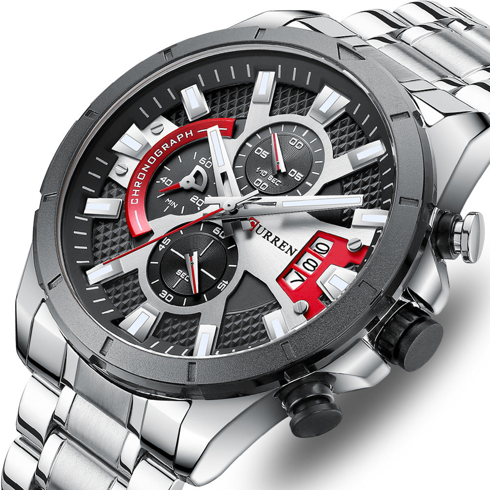 Rynx | Quartz watch with steel strap Watch calendar