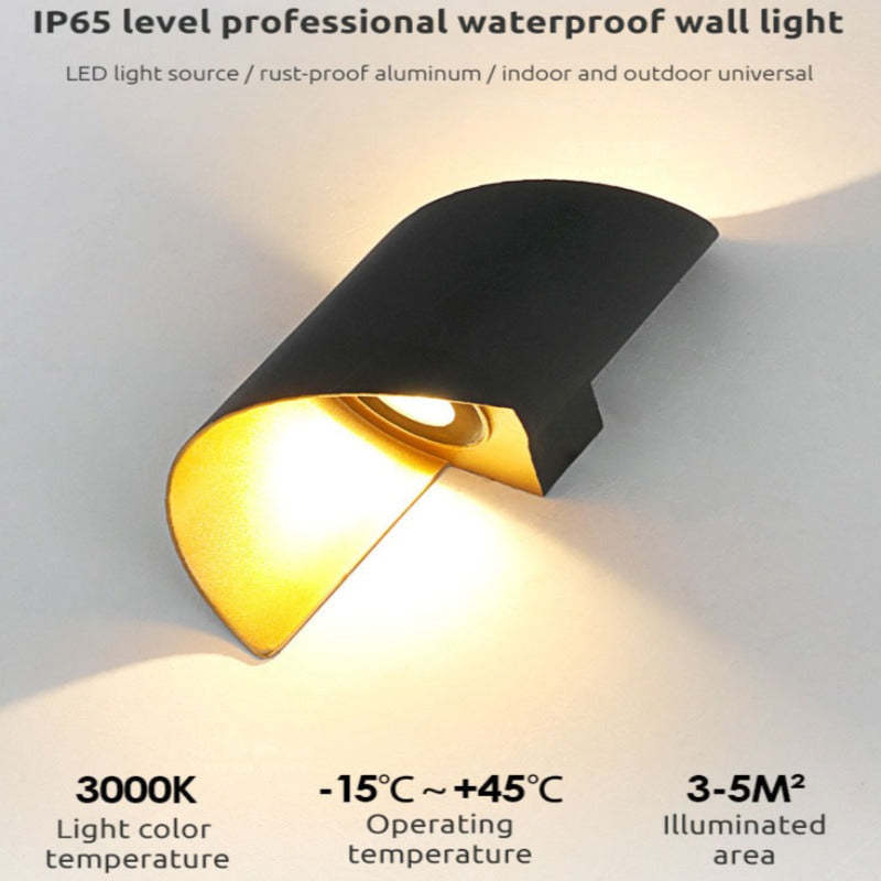 Rynx | Orr Modern LED Wall Lamp, Spiral, Indoor, White/Black, Metal