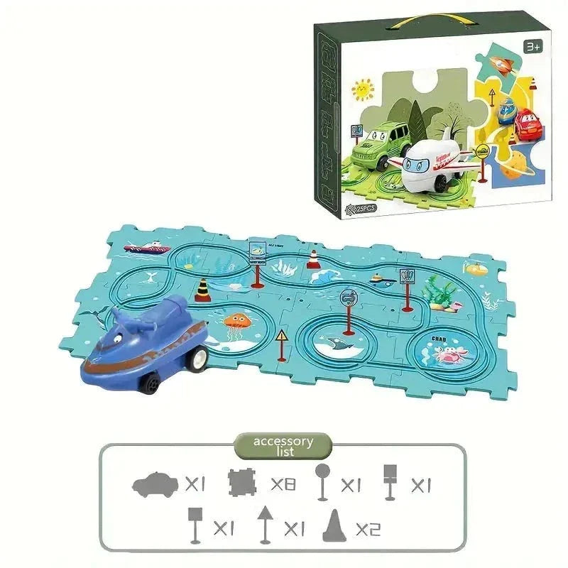 Rynx | Kids Track Car Set