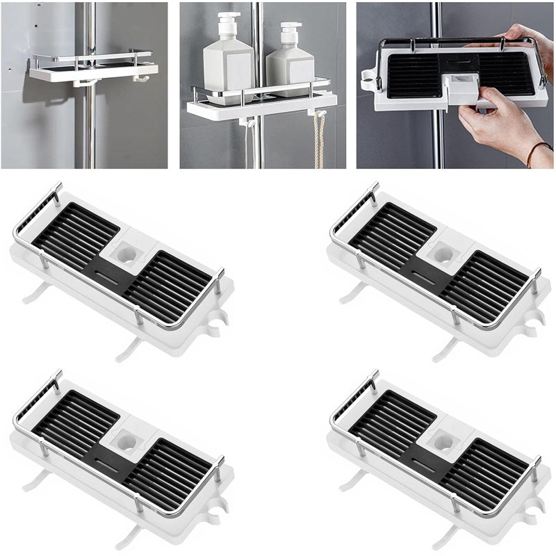 Rynx | No Drilling Bathroom Pole Shower Shelf Holder