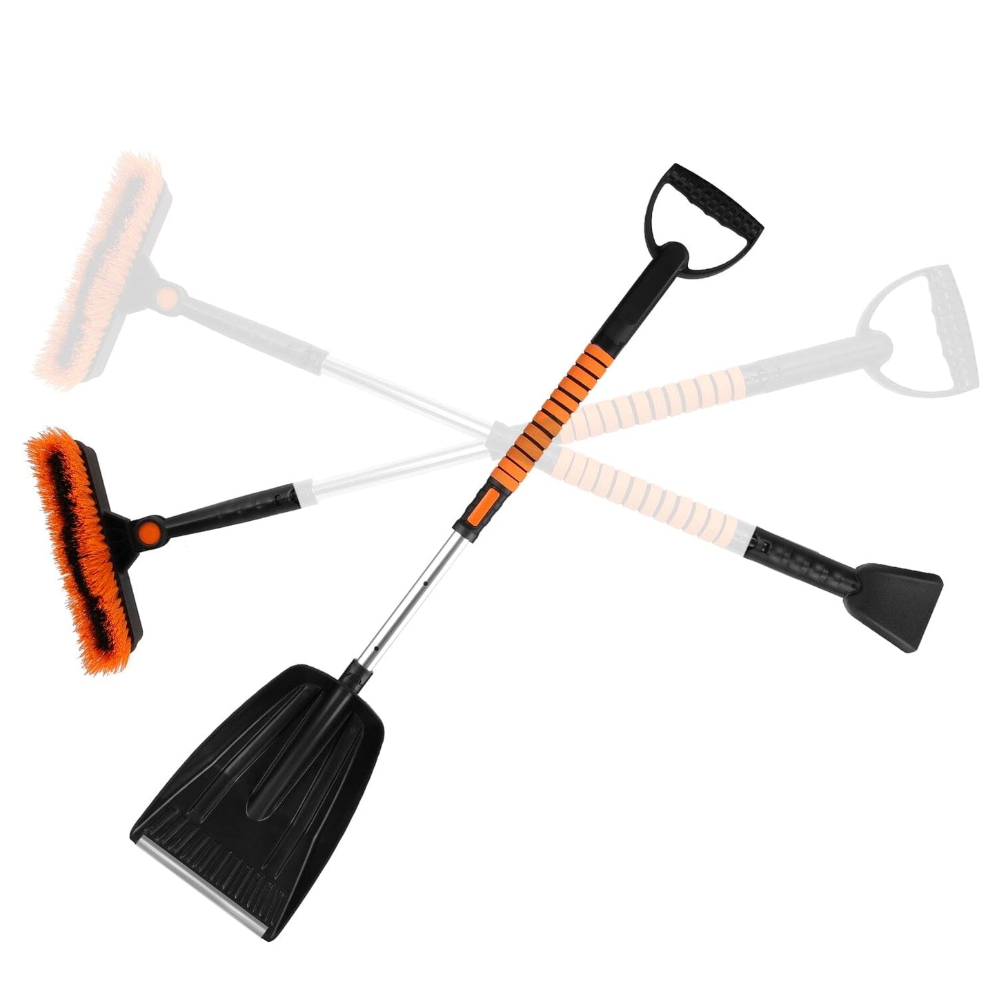 Rynx | 5-in-1 Detachable 180° Adjustable Ice Scraper Snow Shovel
