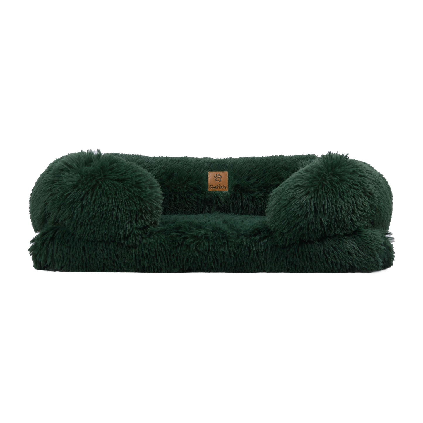 Rynx | Shaggy Faux Fur Memory Foam Sofa Bed - Eden Green