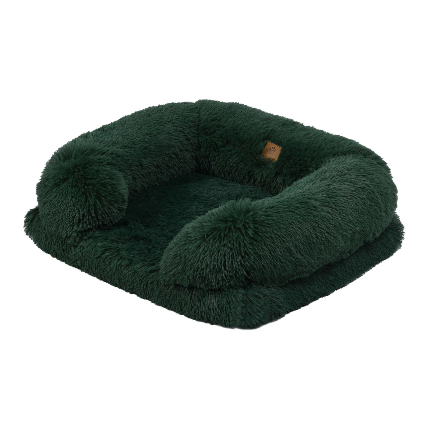 Rynx | Shaggy Faux Fur Memory Foam Sofa Bed - Eden Green