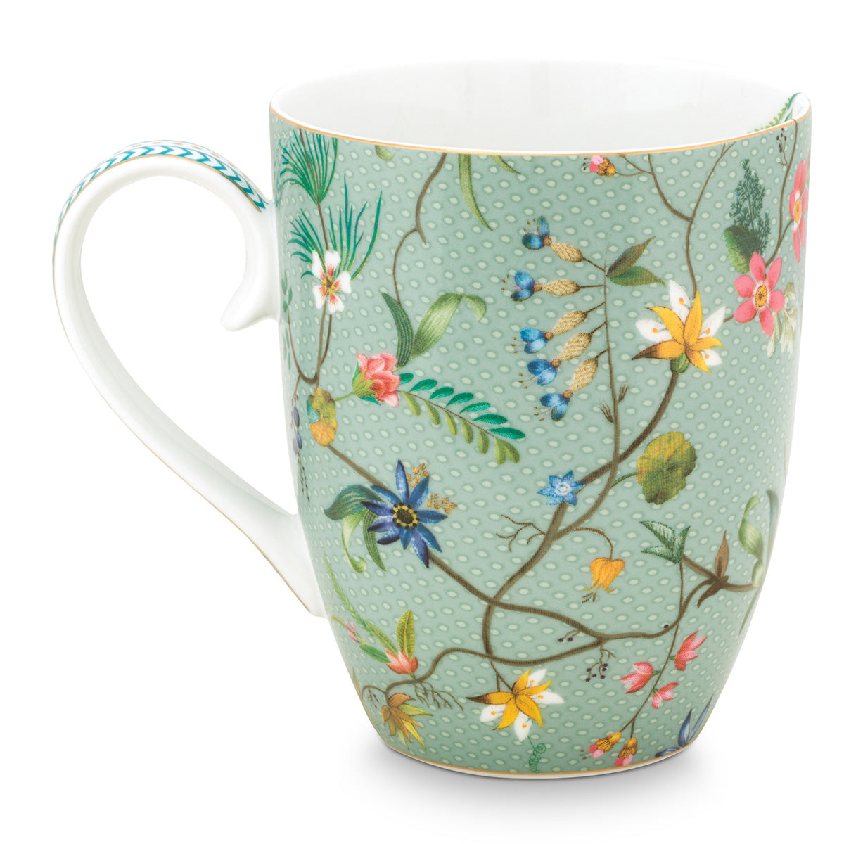 Rynx | Cup Jolie Flowers blue large